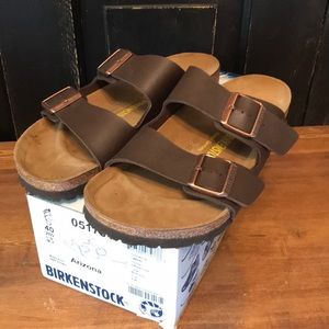 Birkenstock Arizona Sandal Size 40 Dark Brown